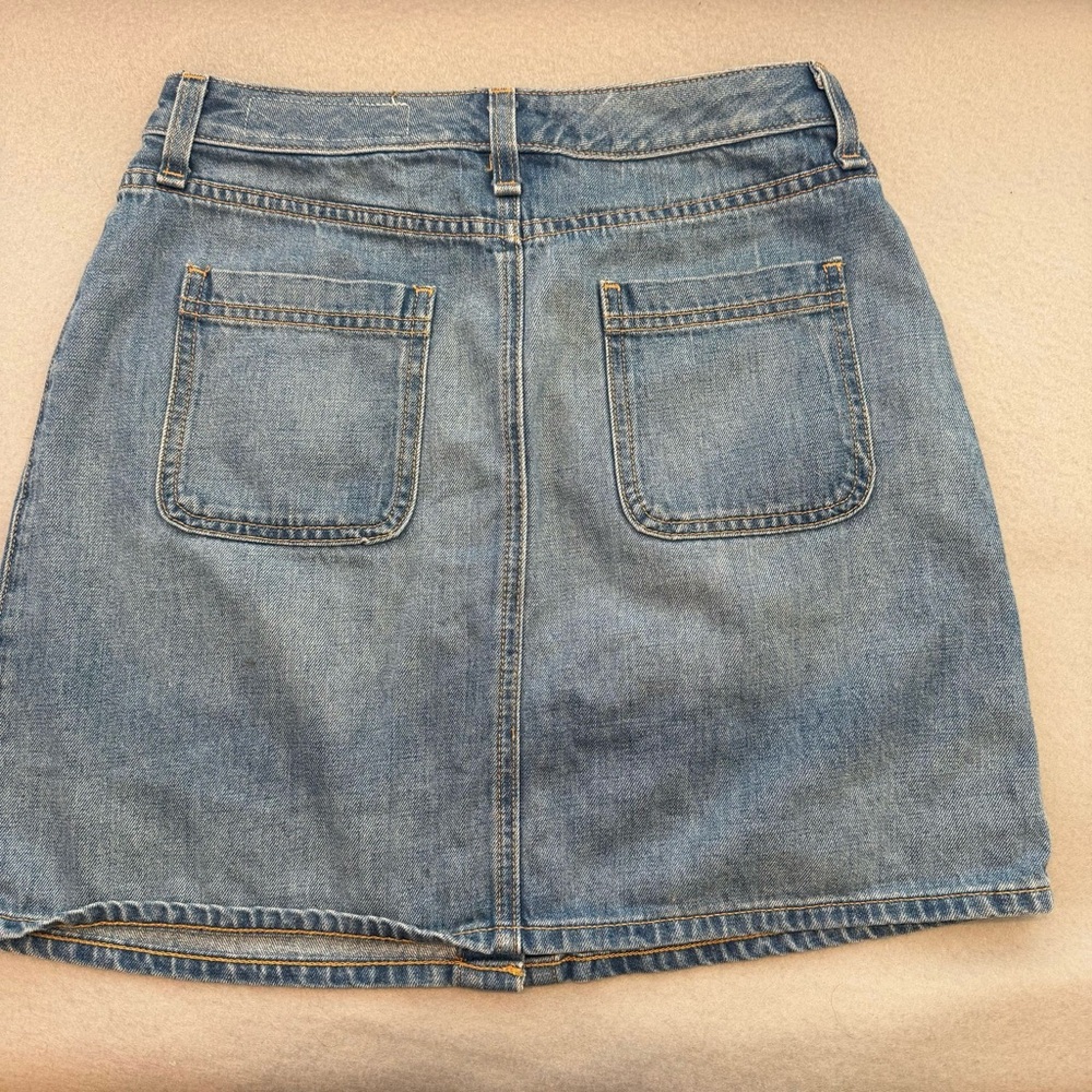 Rag & Bone Button Front Denim Mini Skirt Size 26 - Picture 2 of 8